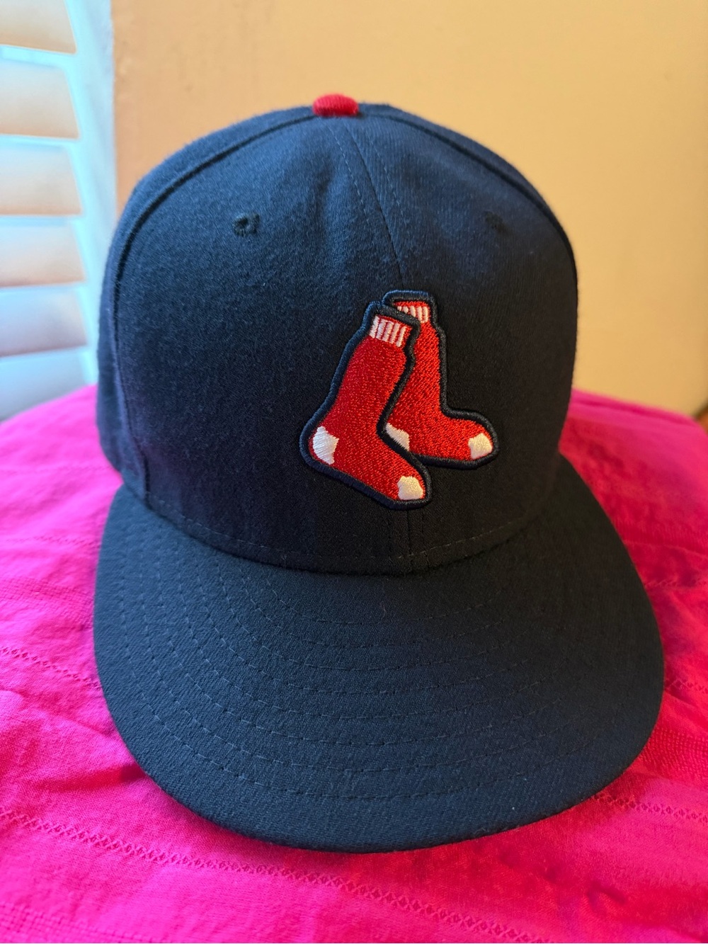 Baseball Cap with Red Sock